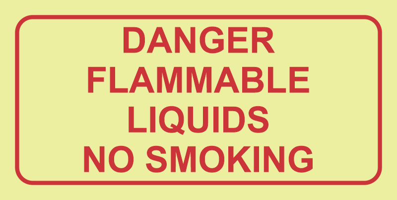 F46 Danger flammable liquids no smoking - SA FIRE